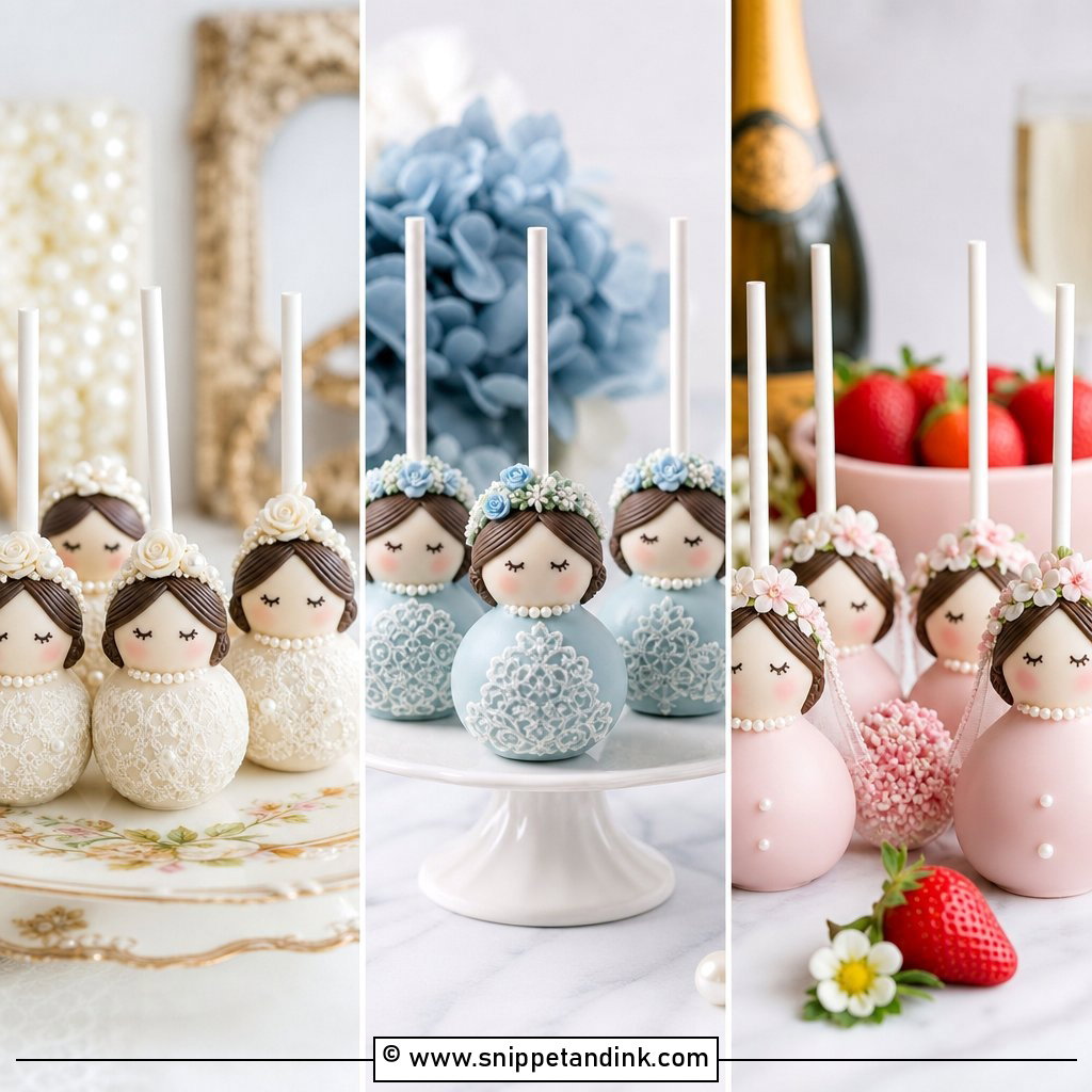 35 Bride Cake Pops for Sweet Wedding Dessert Tables