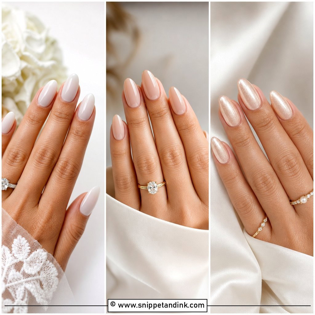 35 Bride Nails Wedding Ideas for Elegant Bridal Style