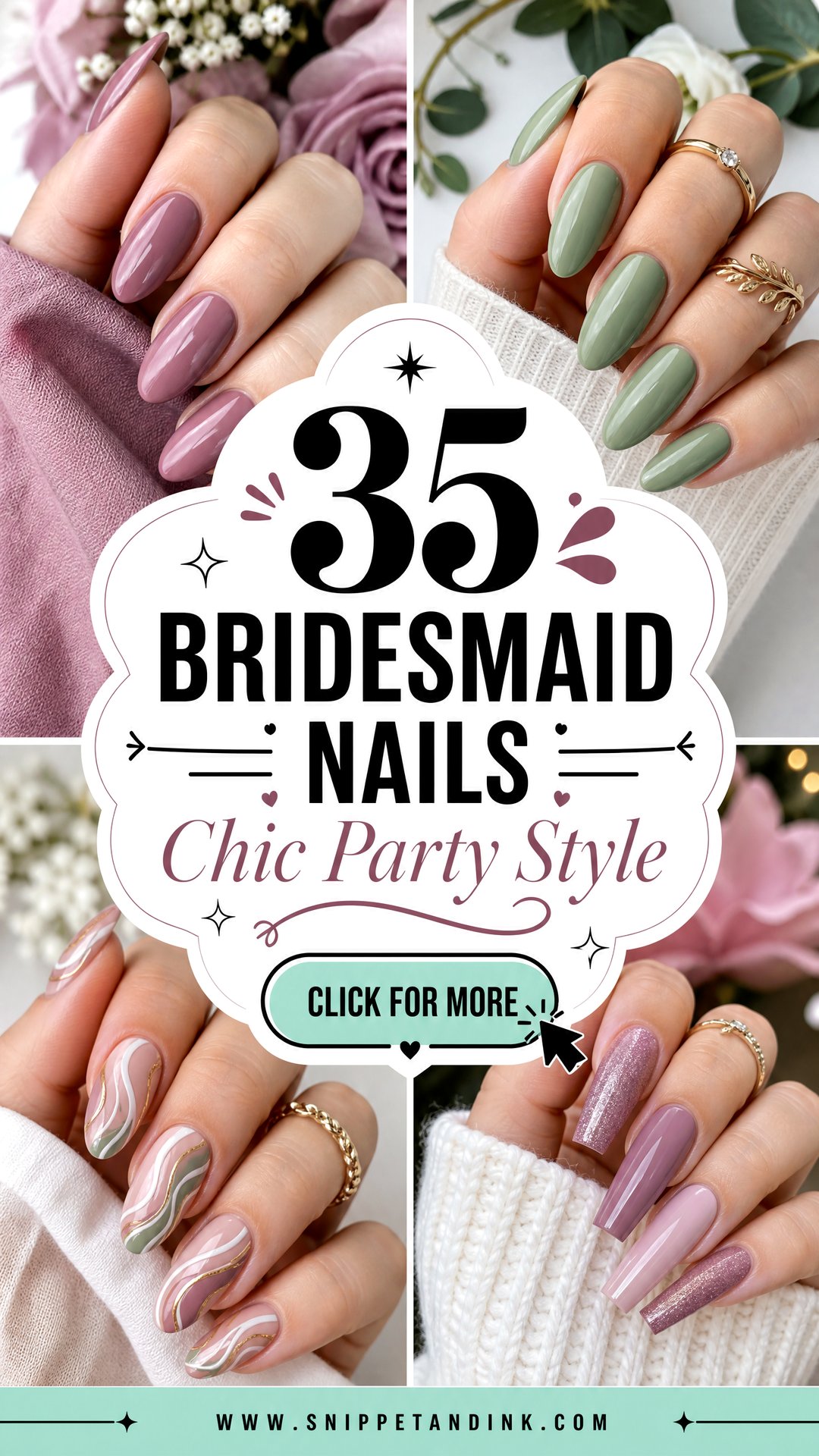 35 Bridesmaid Nails for Chic Wedding Party Style - 35 Bridesmaid Nails for Chic Wedding Party Style