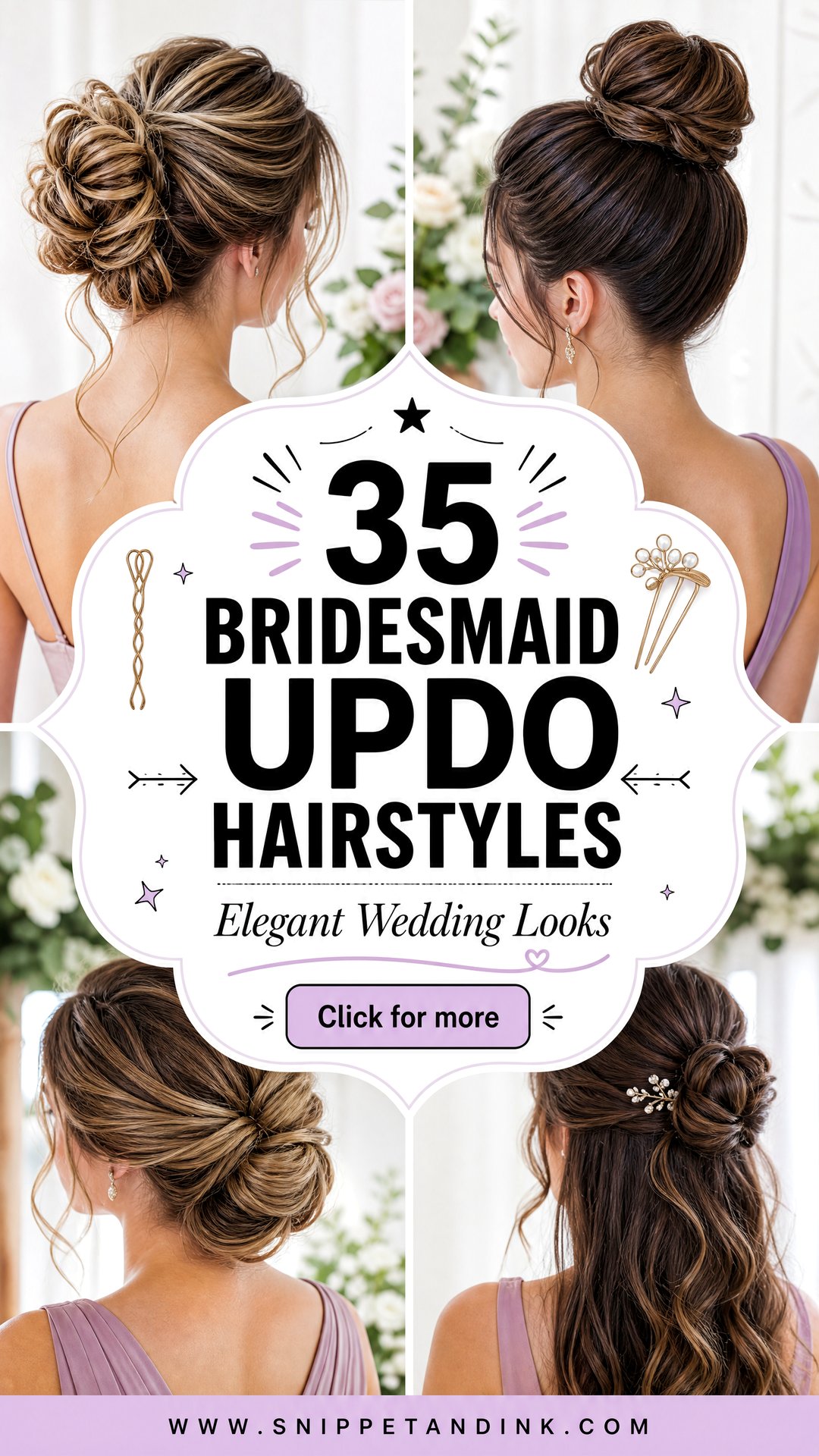 35 Bridesmaid Updo Hairstyles for Elegant Wedding Looks - 35 Bridesmaid Updo Hairstyles for Elegant Wedding Looks