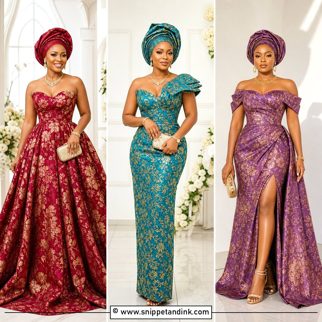 35 Brocade Asoebi Styles for Luxe Wedding Guest Looks Now