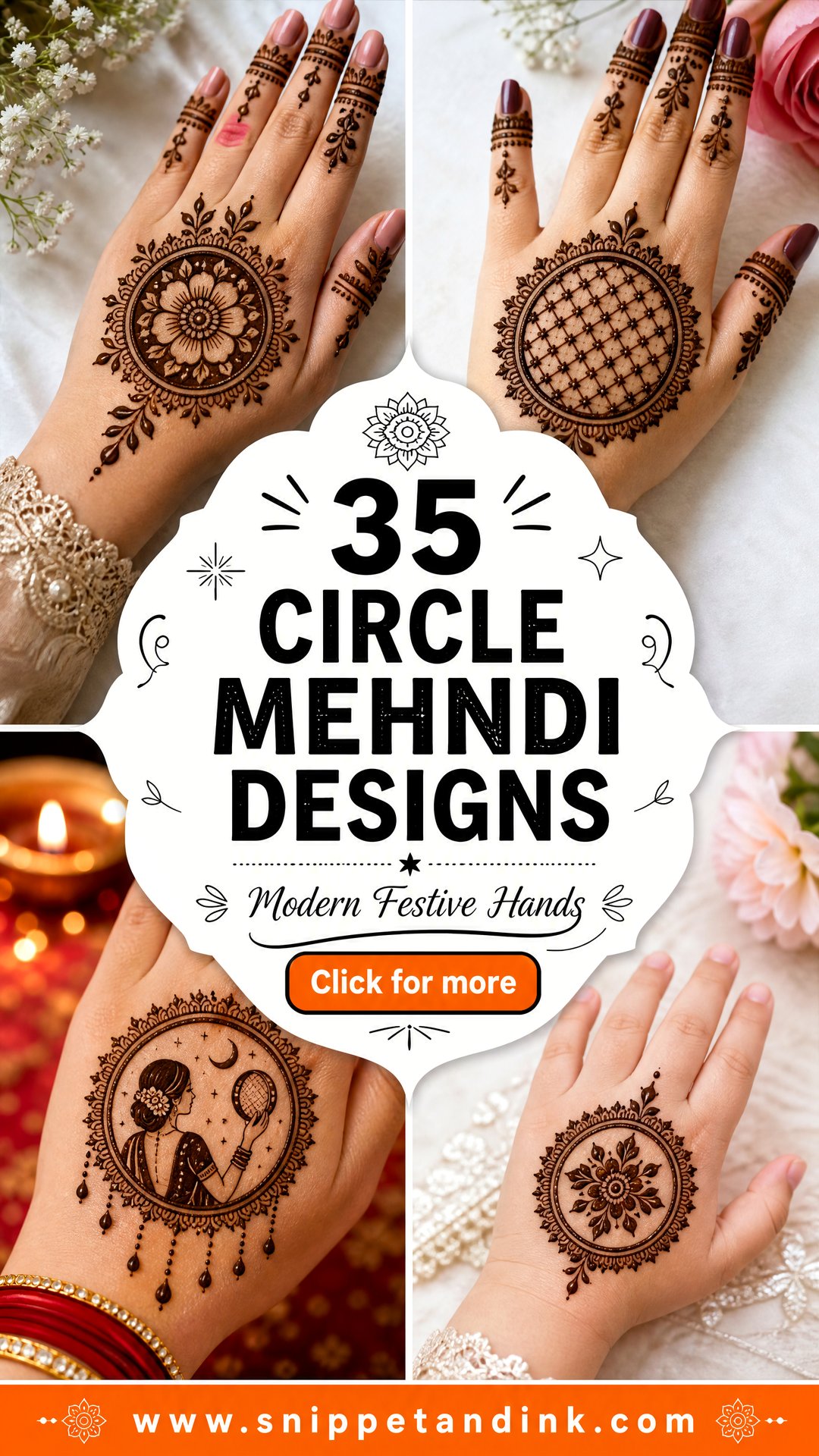 35 Circle Mehndi Designs for Modern Festive Hands - 35 Circle Mehndi Designs for Modern Festive Hands