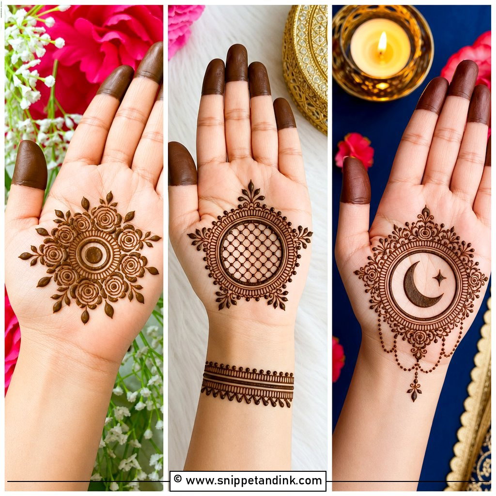 35 Circle Mehndi Designs for Modern Festive Hands