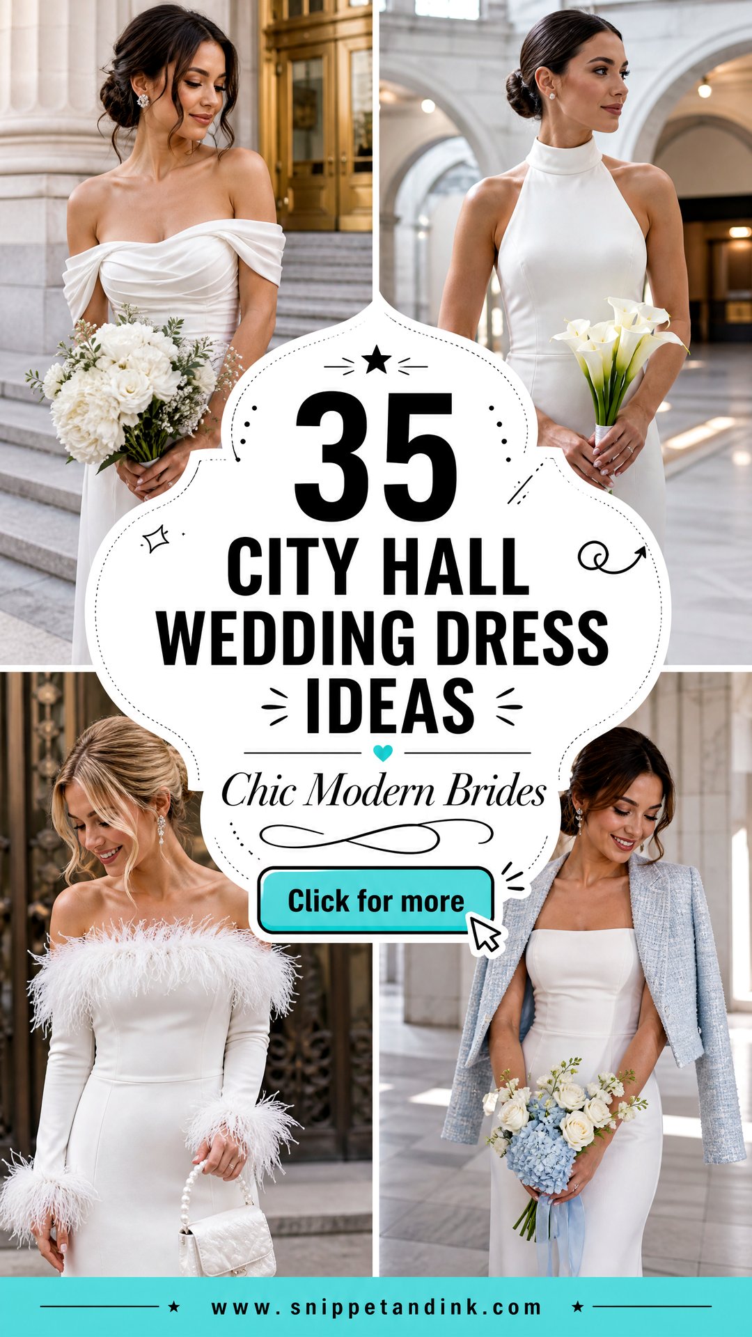35 City Hall Wedding Dress Ideas for Chic Modern Brides - 35 City Hall Wedding Dress Ideas for Chic Modern Brides