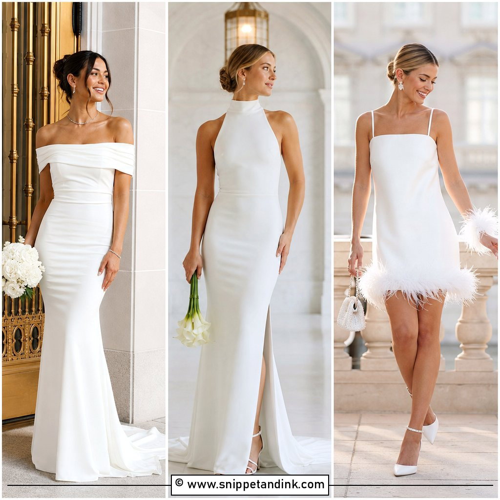 35 City Hall Wedding Dress Ideas for Chic Modern Brides