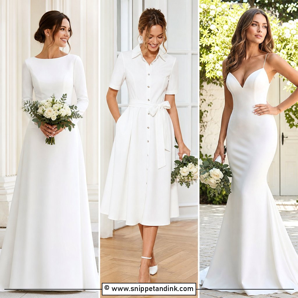 35 Civil Wedding Dresses for Chic Courthouse Brides Now