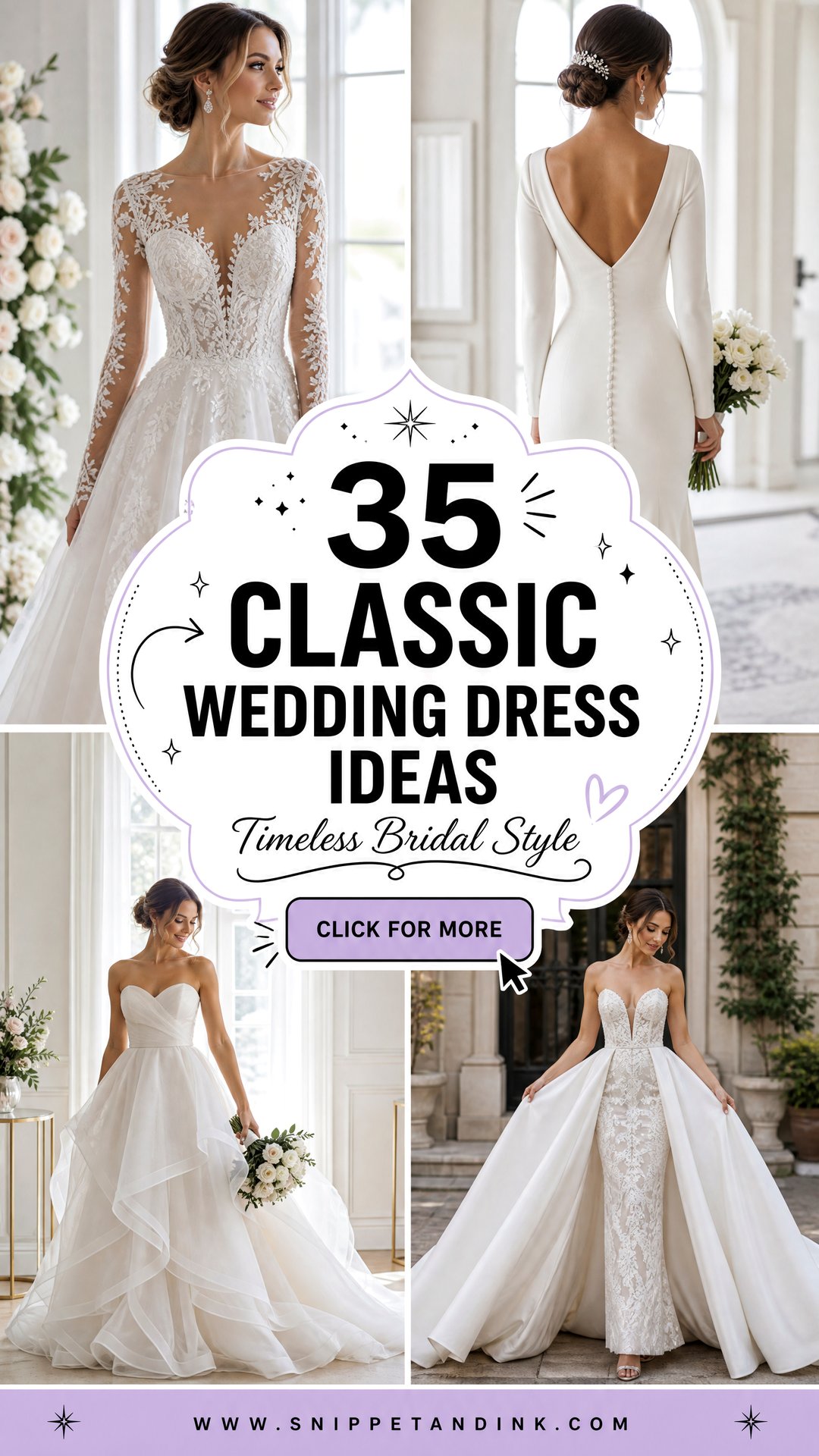 35 Classic Wedding Dress Ideas for Timeless Bridal Style - 35 Classic Wedding Dress Ideas for Timeless Bridal Style