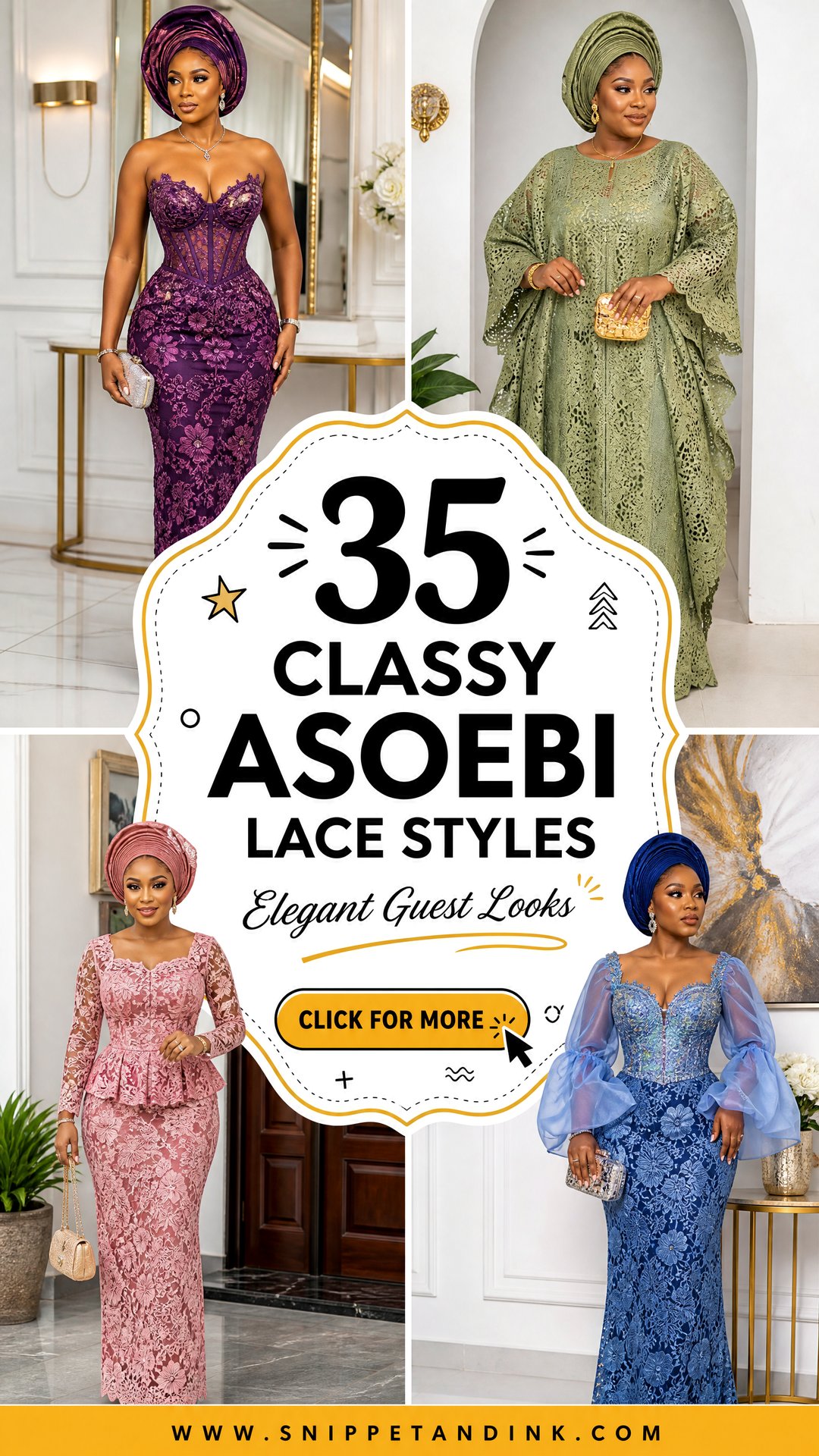 35 Classy Asoebi Lace Styles for Elegant Wedding Guests - 35 Classy Asoebi Lace Styles for Elegant Wedding Guests