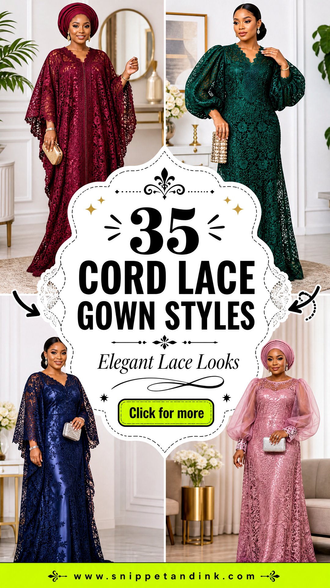 35 Cord Lace Gown Styles for Elegant Wedding Looks - 35 Cord Lace Gown Styles for Elegant Wedding Looks