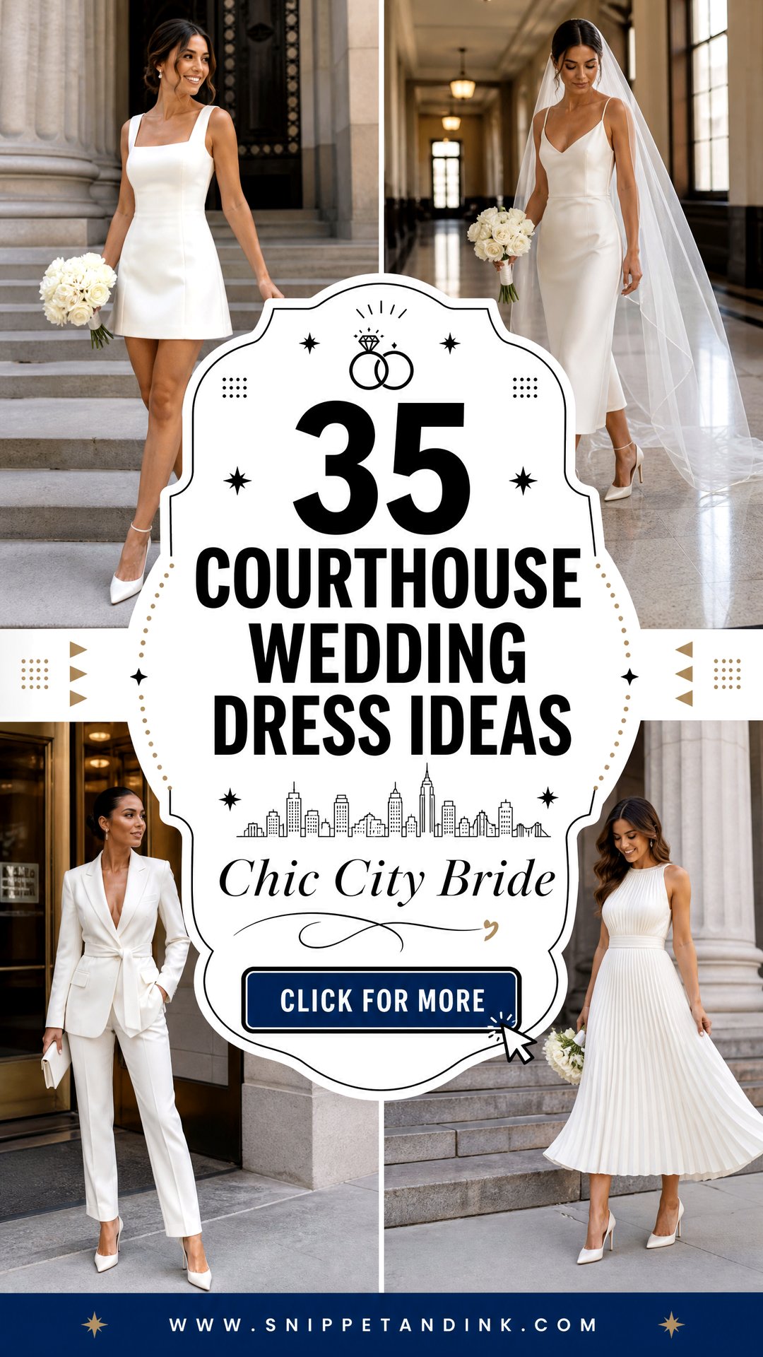 35 Courthouse Wedding Dress Ideas for Chic City Brides - 35 Courthouse Wedding Dress Ideas for Chic City Brides