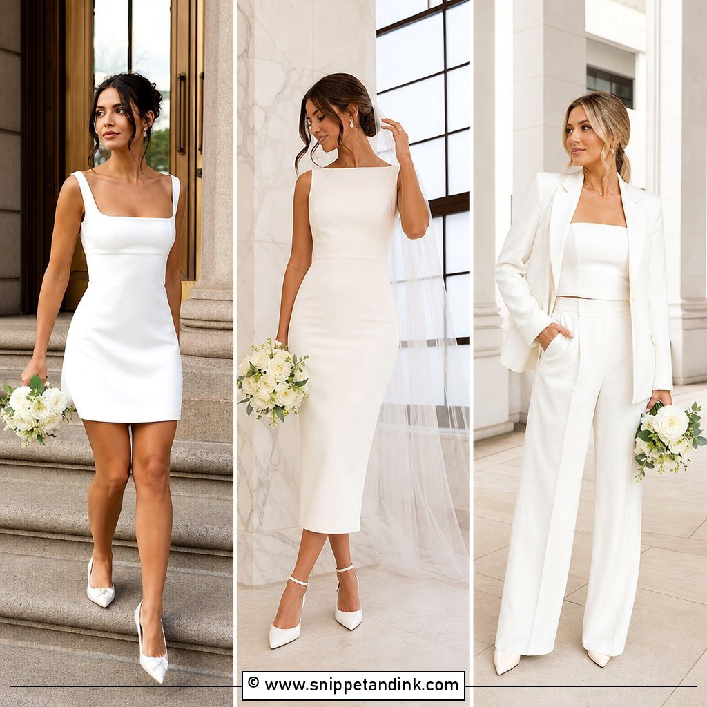 35 Courthouse Wedding Dress Ideas for Chic City Brides