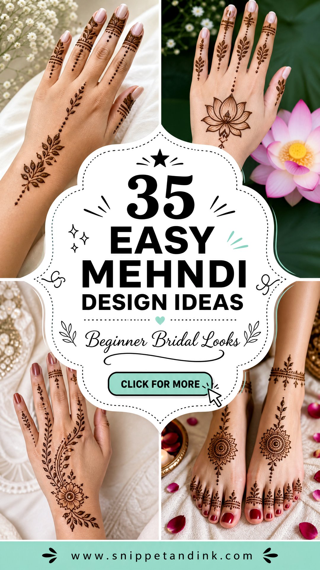 35 Easy Mehndi Design Ideas for Beginners and Busy Brides - 35 Easy Mehndi Design Ideas for Beginners and Busy Brides