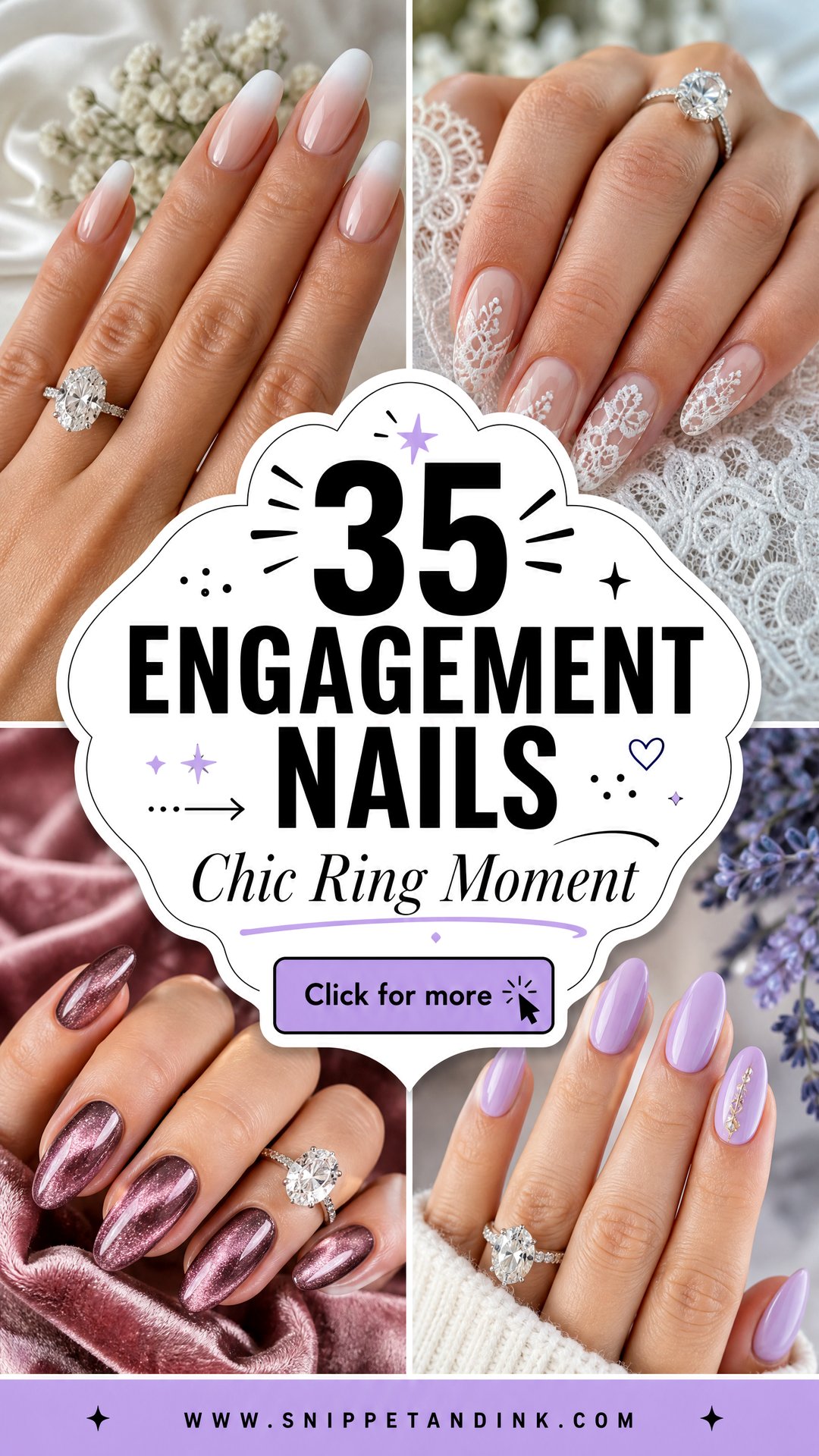 35 Engagement Nails for a Chic Ring Selfie Moment Youll Love - 35 Engagement Nails for a Chic Ring Selfie Moment You’ll Love