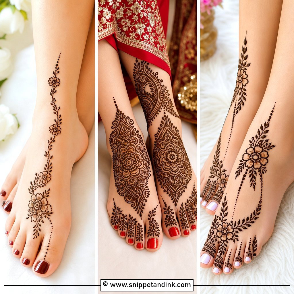35 Feet Mehndi Designs for Brides With Beautiful Detail