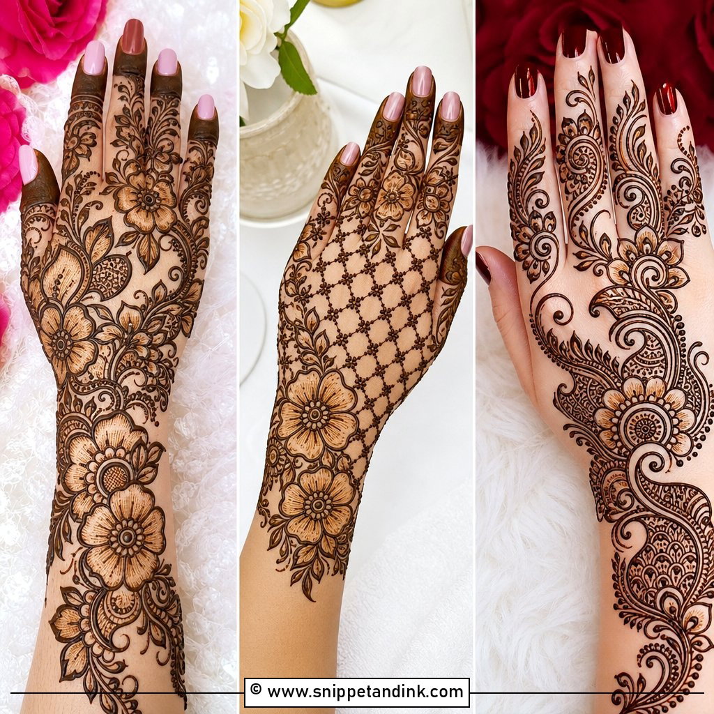 35 Floral Mehndi Designs for Fresh Romantic Wedding Style