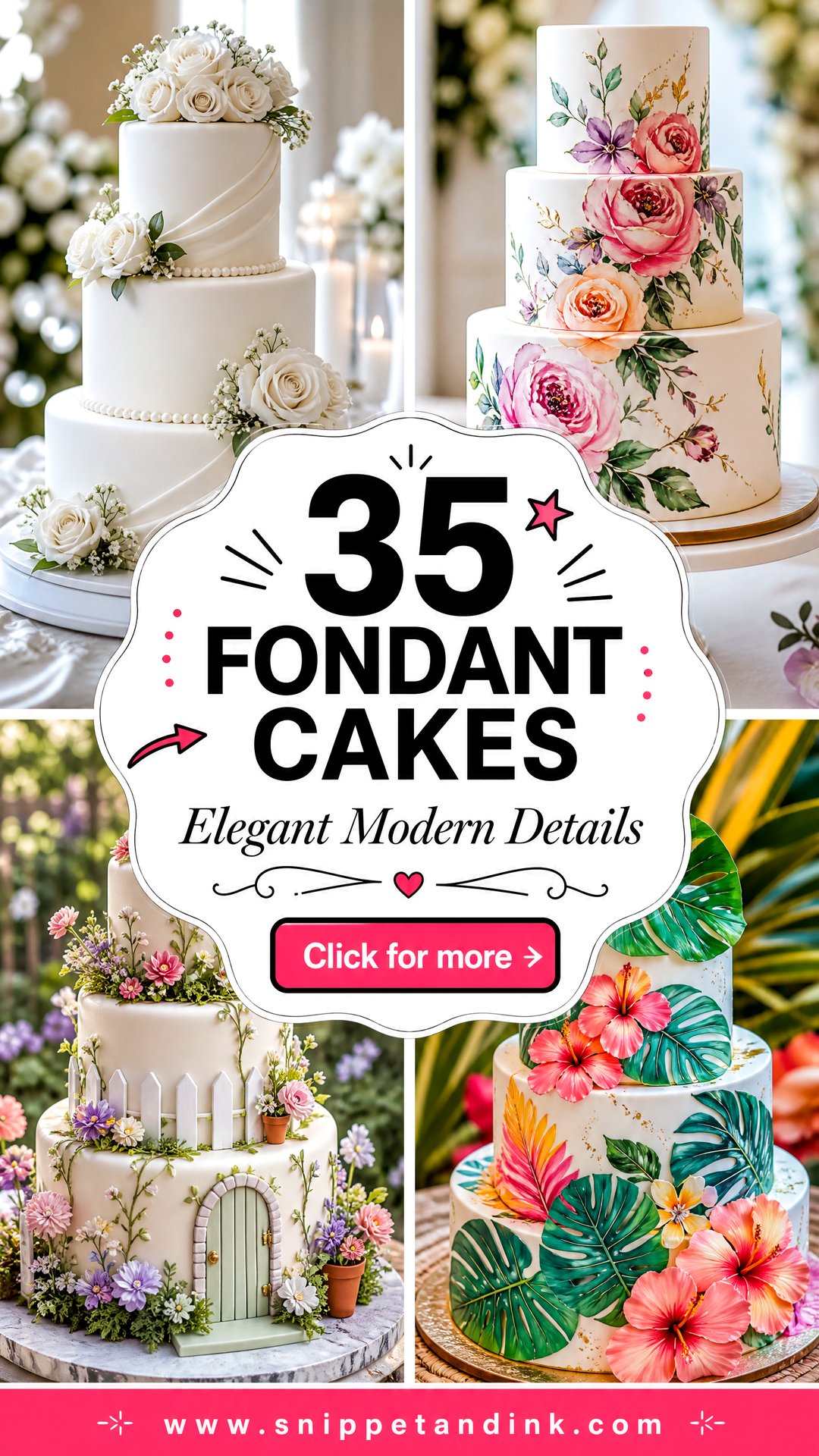 35 Fondant Cakes for Wedding With Elegant Modern Details - 35 Fondant Cakes for Wedding With Elegant Modern Details