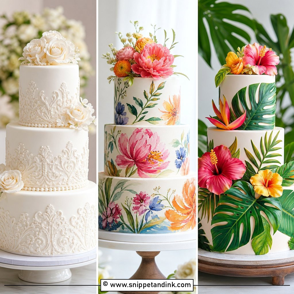 35 Fondant Cakes for Wedding With Elegant Modern Details