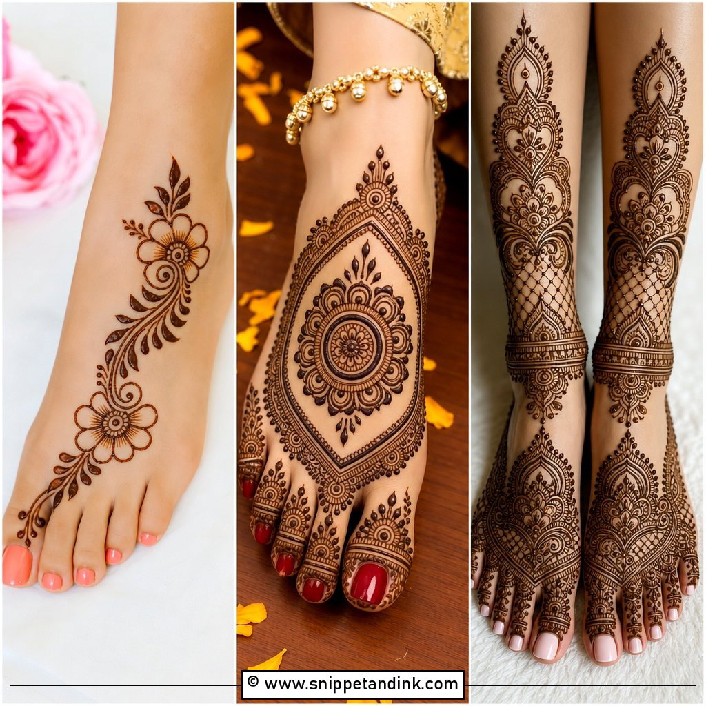 35 Foot Mehndi Designs for Brides With Inspiring Detail