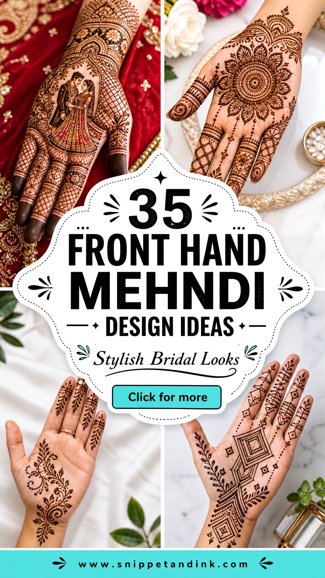 35 Front Hand Mehndi Design Ideas for Stylish Bridal Looks - 35 Front Hand Mehndi Design Ideas for Stylish Bridal Looks