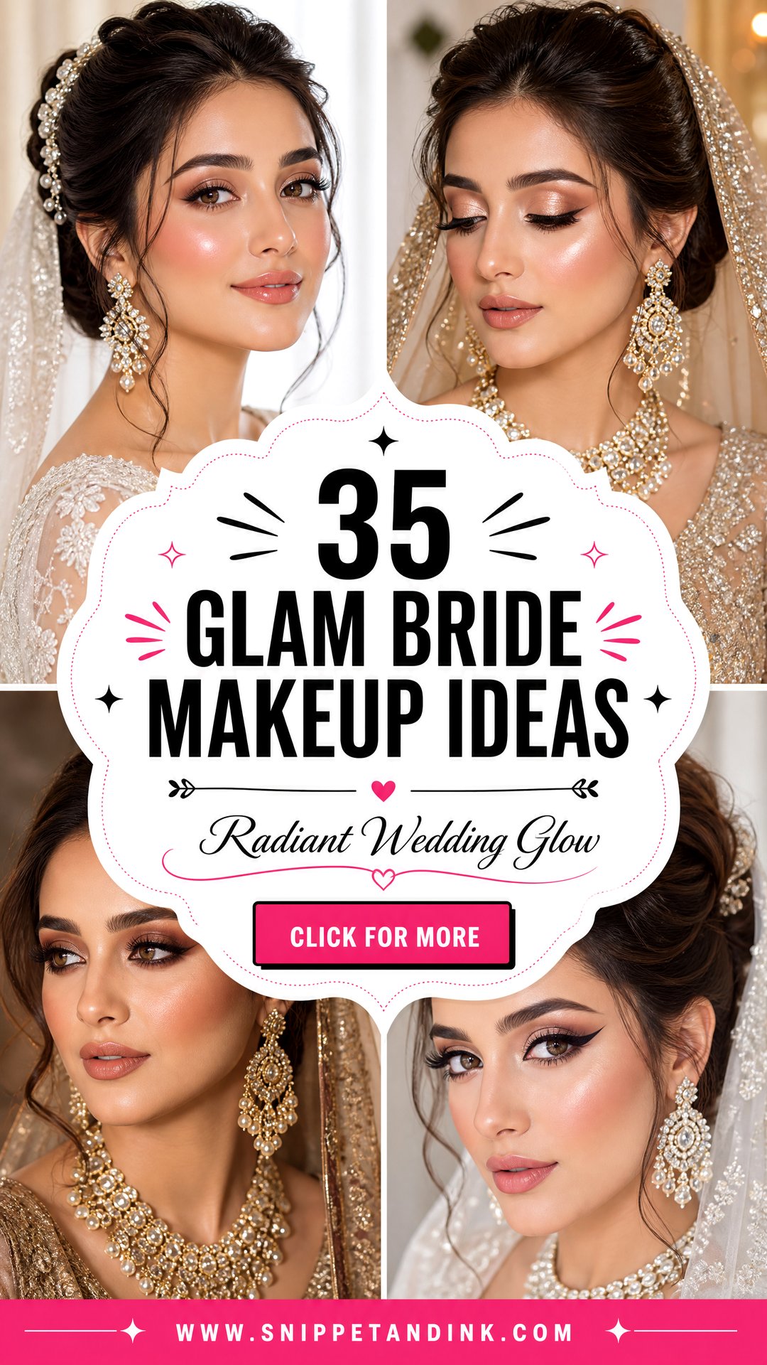 35 Glam Bride Makeup Ideas for a Radiant Wedding Day Look - 35 Glam Bride Makeup Ideas for a Radiant Wedding Day Look
