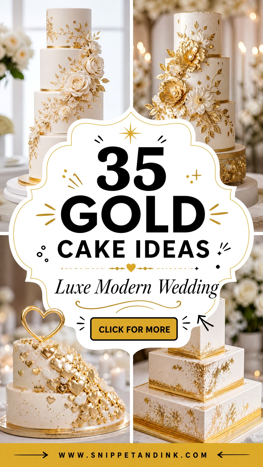 35 Gold Cake Ideas for Wedding That Feel Luxe and Modern - 35 Gold Cake Ideas for Wedding That Feel Luxe and Modern
