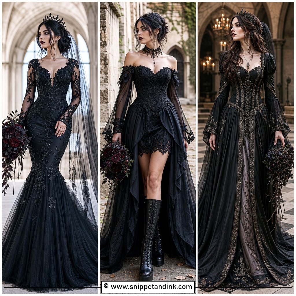 35 Gothic Wedding Dress Ideas for Dark Romantic Brides