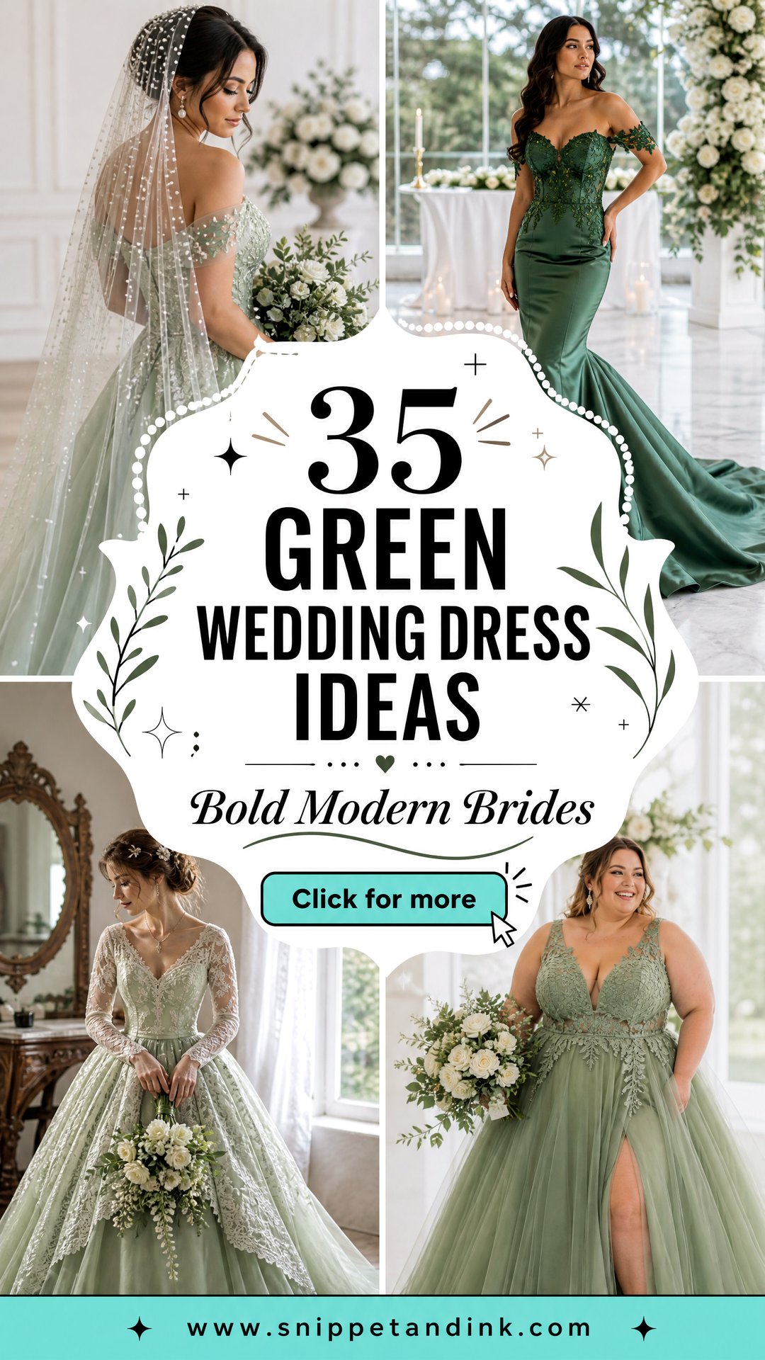 35 Green Wedding Dress Ideas for Bold Modern Brides - 35 Green Wedding Dress Ideas for Bold Modern Brides