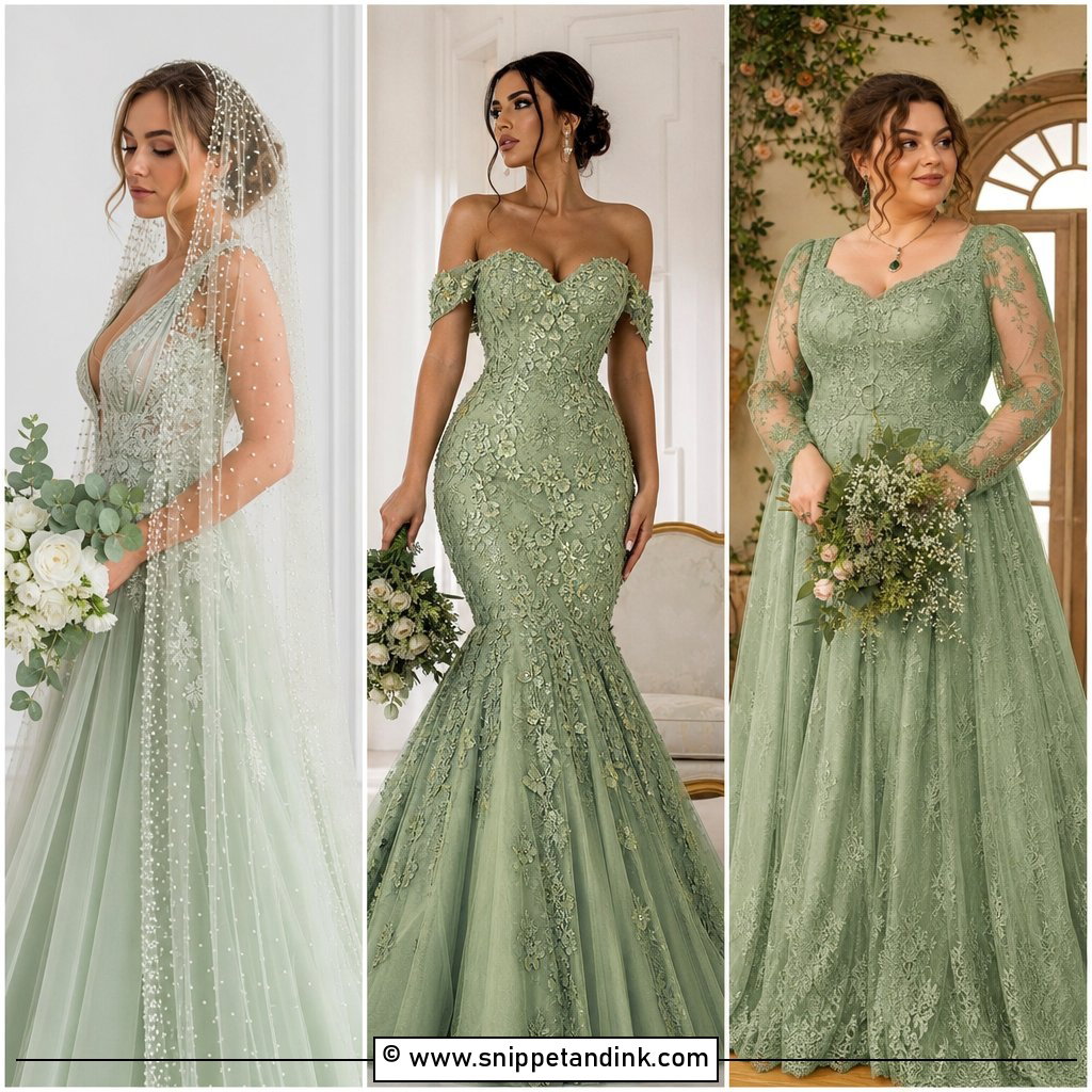 35 Green Wedding Dress Ideas for Bold Modern Brides
