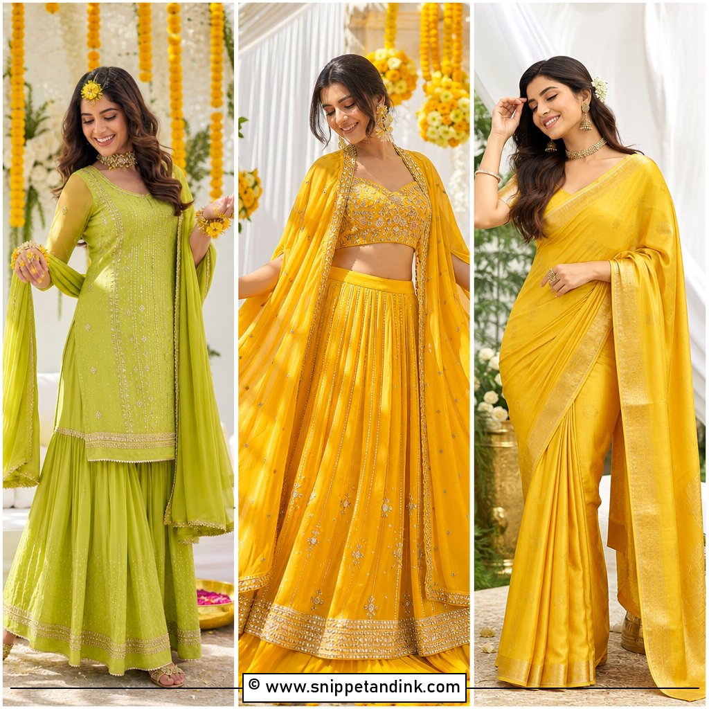 35 Haldi Dress Ideas Vibrant Looks For Brides And Guests