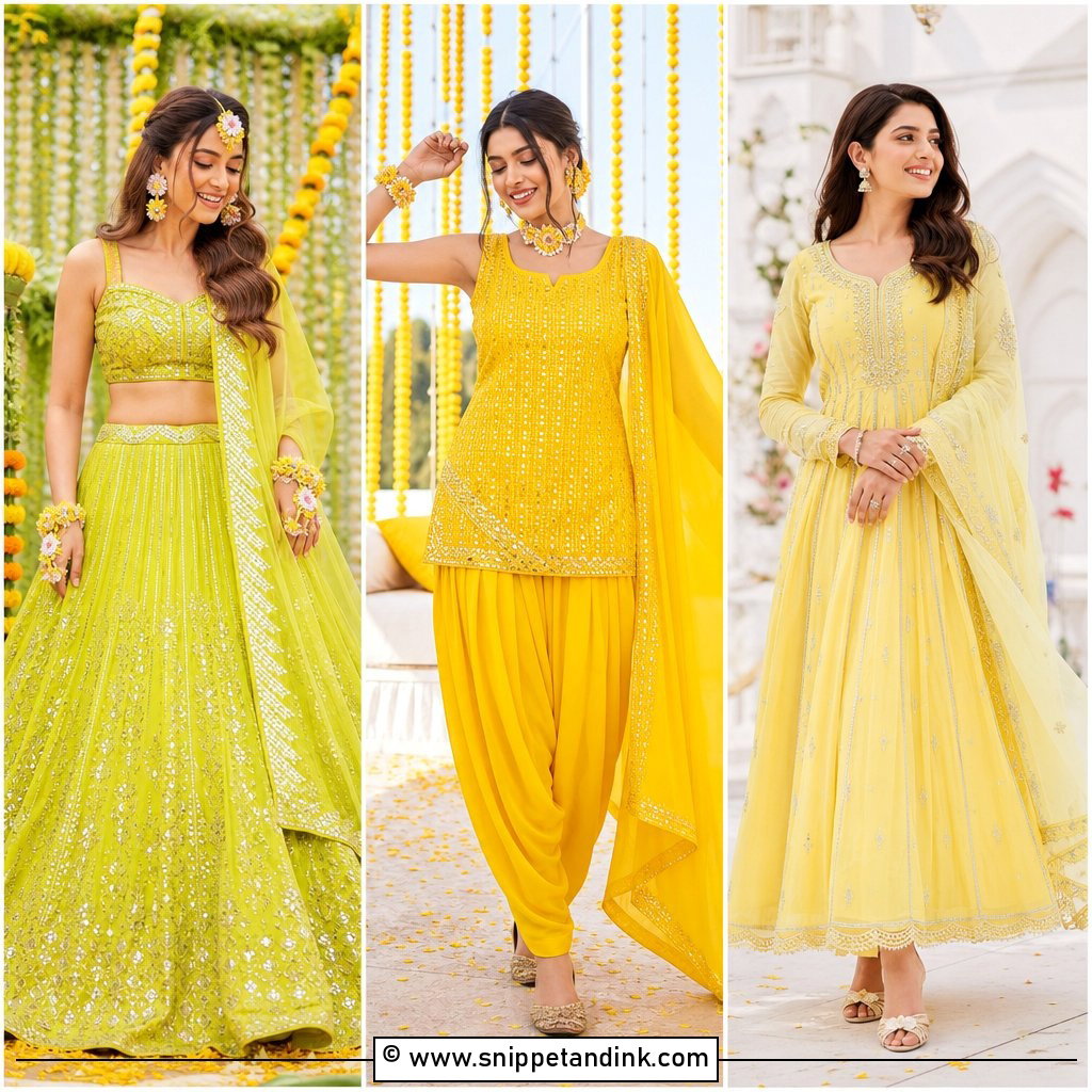 35 Haldi Outfit Ideas Bright Looks For Pre-Wedding Fun
