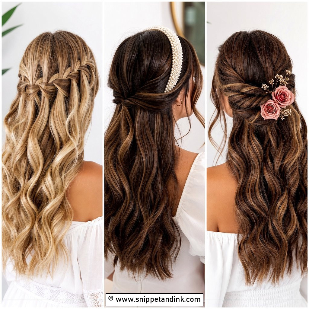 35 Half-Up Bridal Hair Ideas for Romantic Wedding Glam