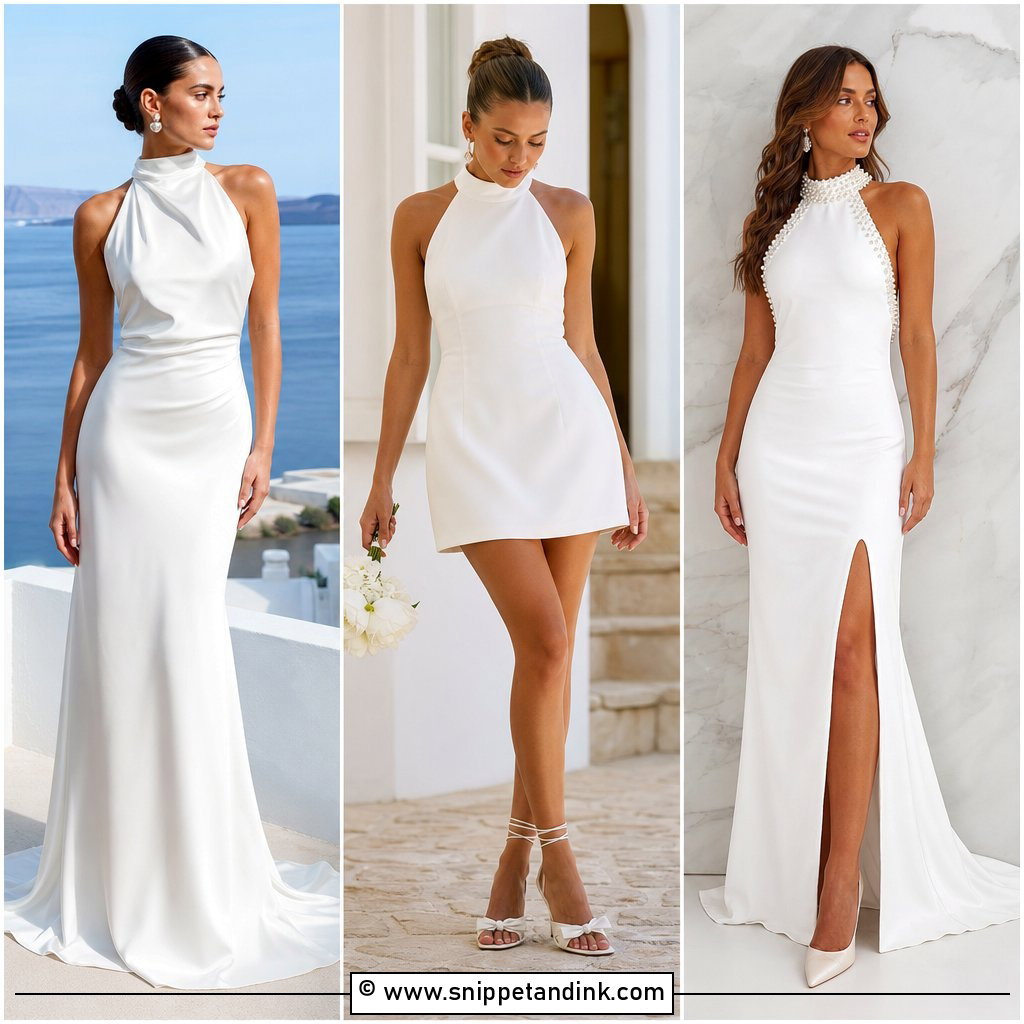 35 Halter Wedding Dress Ideas For Chic Modern Brides