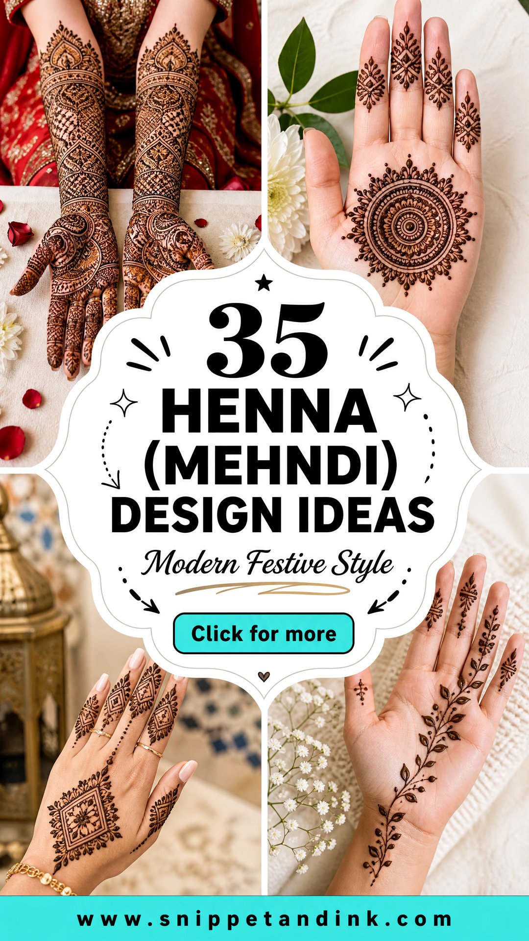 35 Henna Mehndi Design Ideas for Modern Festive Style - 35 Henna (Mehndi) Design Ideas for Modern Festive Style