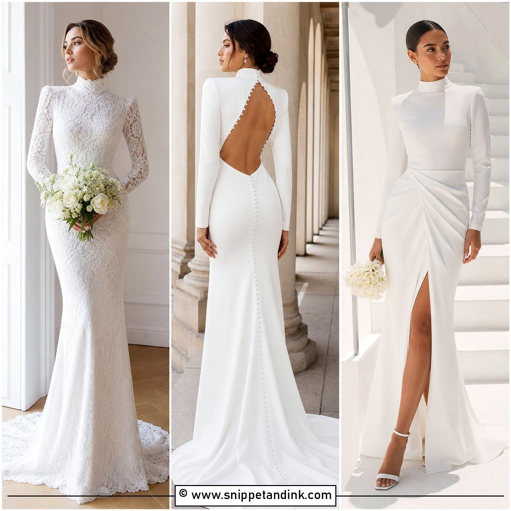 35 High Neck Wedding Dress Ideas Elegant Bridal Trends