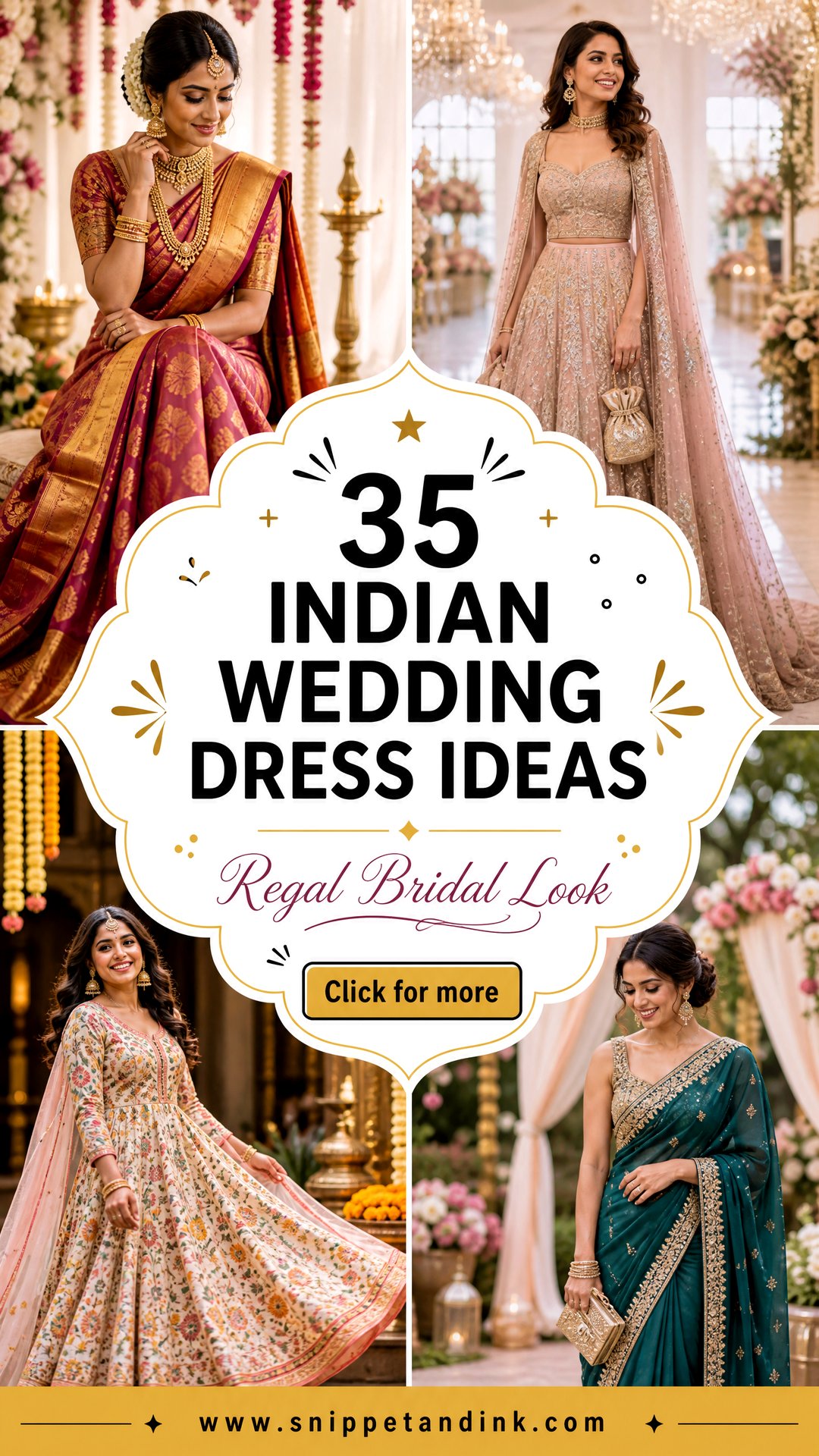 35 Indian Wedding Dress Ideas for a Regal Bridal Look - 35 Indian Wedding Dress Ideas for a Regal Bridal Look