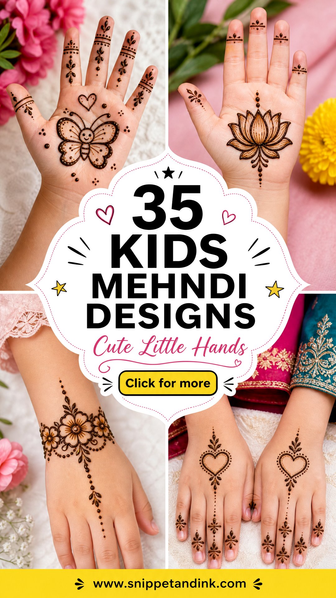 35 Kids Mehndi Designs Cute Easy Ideas for Little Hands - 35 Kids Mehndi Designs: Cute, Easy Ideas for Little Hands
