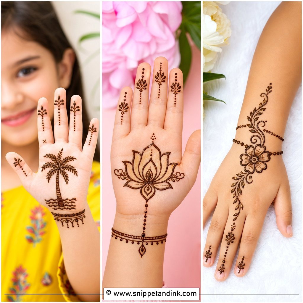35 Kids Mehndi Designs Cute Easy Ideas for Little Hands