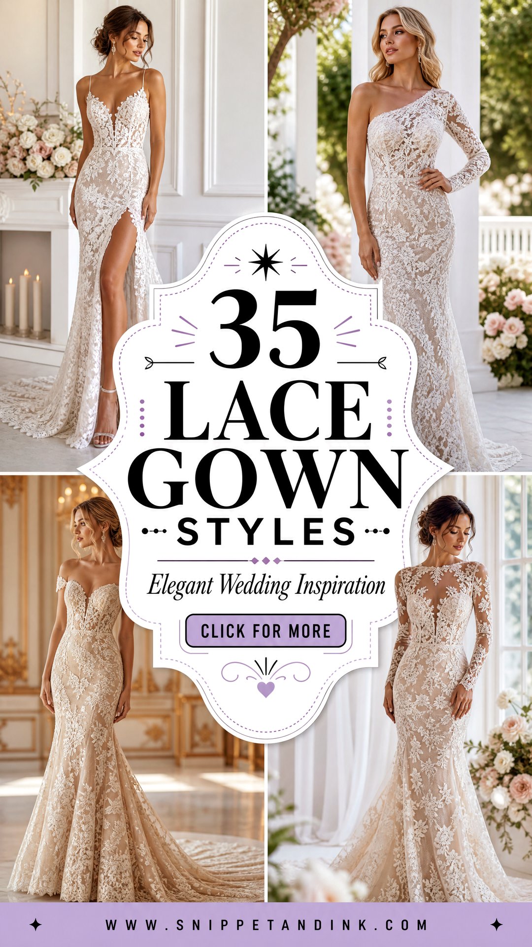 35 Lace Gown Styles for Elegant Wedding Inspiration - 35 Lace Gown Styles for Elegant Wedding Inspiration
