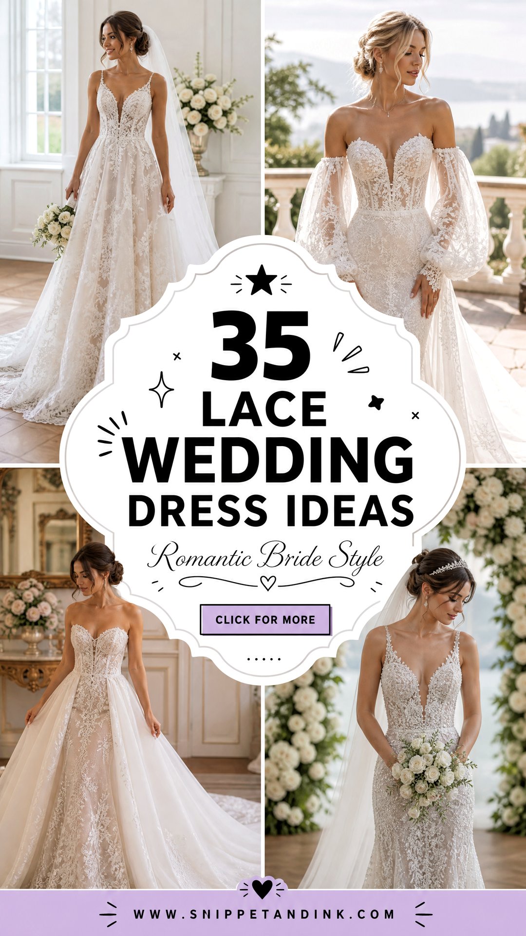35 Lace Wedding Dress Ideas for Romantic Brides - 35 Lace Wedding Dress Ideas for Romantic Brides