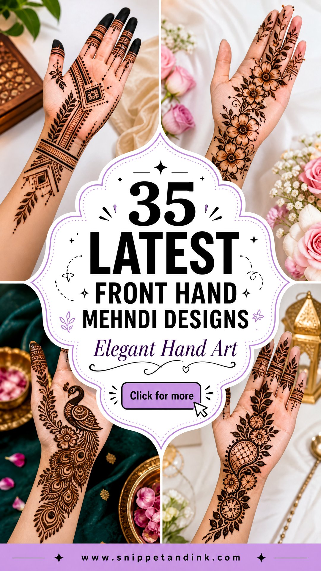 35 Latest Front Hand Mehndi Designs for Elegant Hands - 35 Latest Front Hand Mehndi Designs for Elegant Hands
