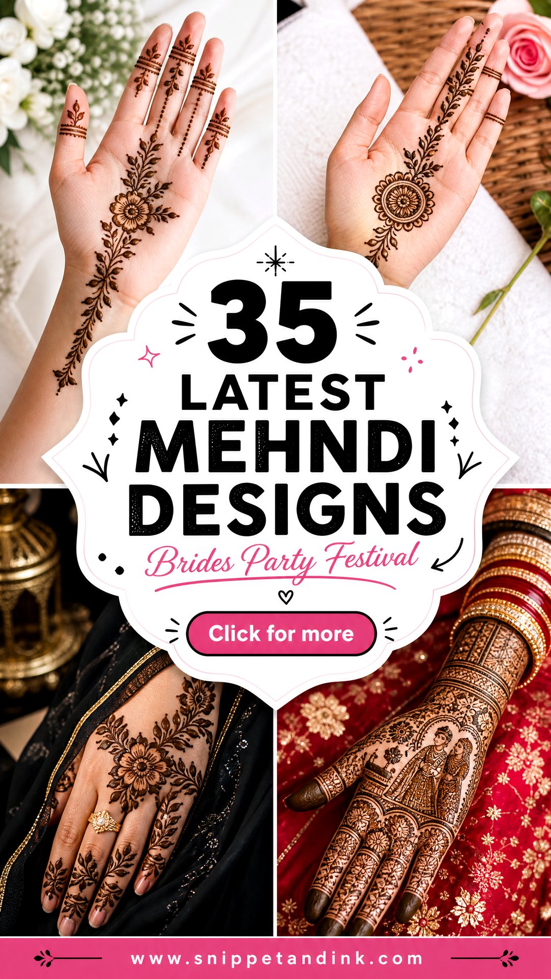 35 Latest Mehndi Designs for Brides Parties and Festivals - 35 Latest Mehndi Designs for Brides, Parties, and Festivals
