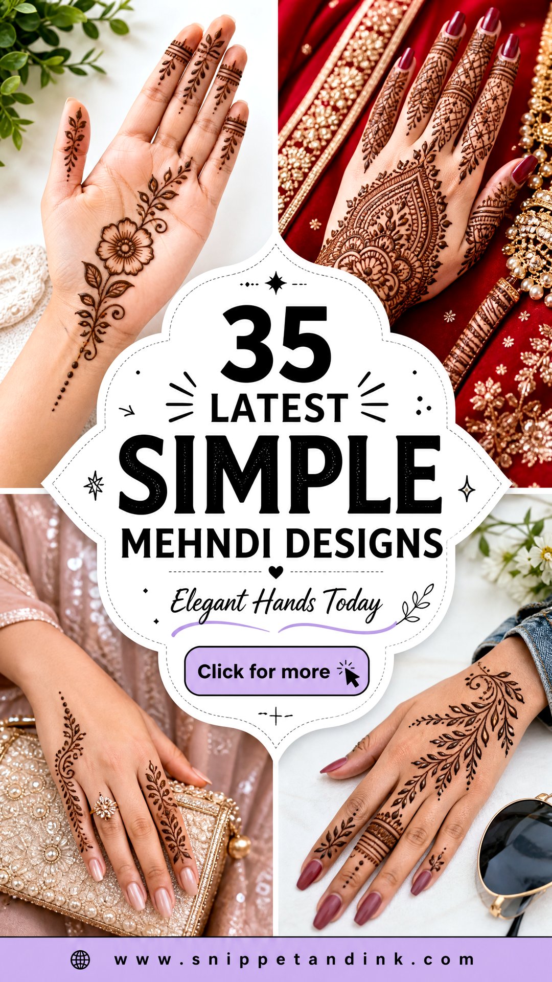 35 Latest Simple Mehndi Designs for Elegant Hands Today - 35 Latest Simple Mehndi Designs for Elegant Hands Today