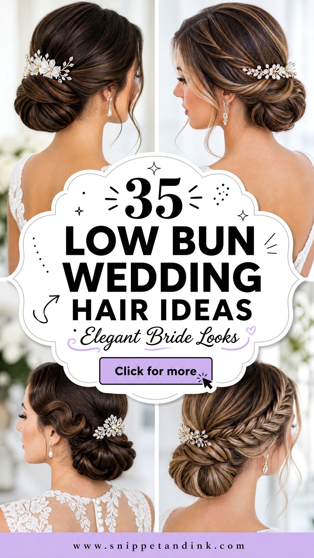 35 Low Bun Wedding Hair Ideas for Elegant Brides 2025 - 35 Low Bun Wedding Hair Ideas for Elegant Brides 2025