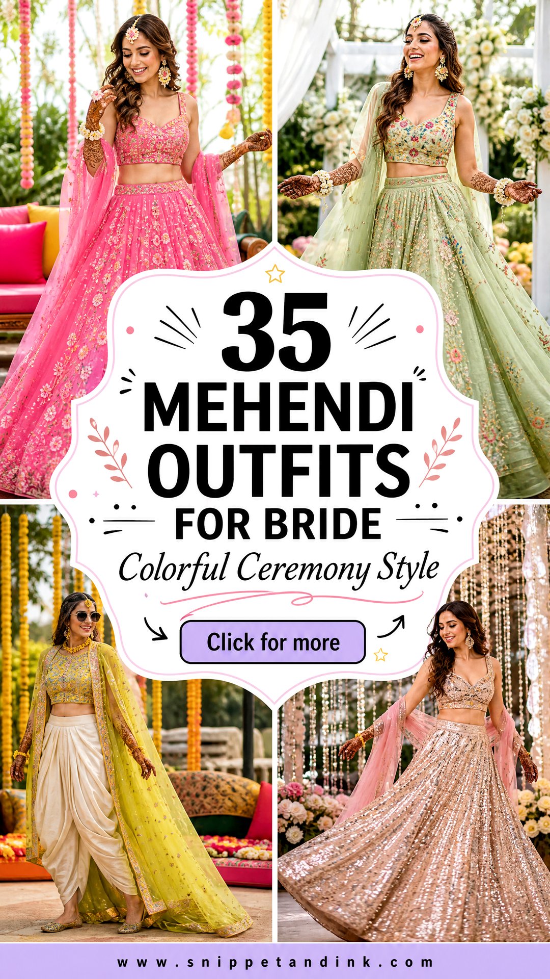 35 Mehendi Outfits for Bride for a Colorful Ceremony - 35 Mehendi Outfits for Bride for a Colorful Ceremony