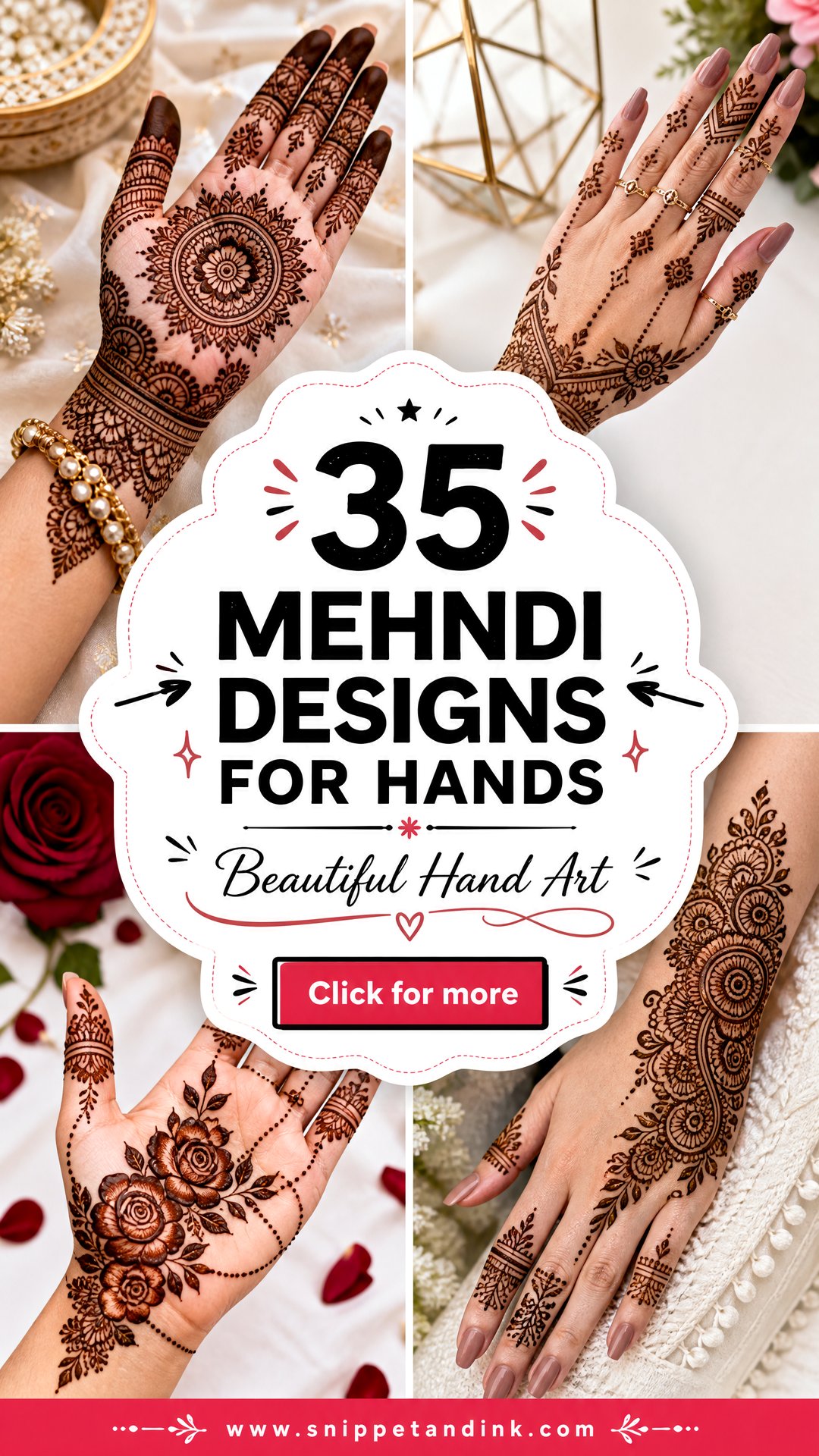 35 Mehndi Designs for Hands That Look Beautiful - 35 Mehndi Designs for Hands That Look Beautiful