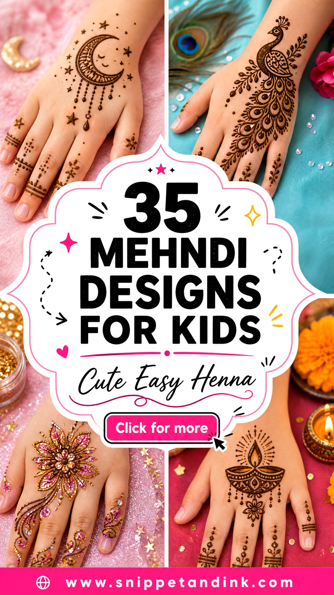 35 Mehndi Designs for Kids That Are Cute and Easy - 35 Mehndi Designs for Kids That Are Cute and Easy