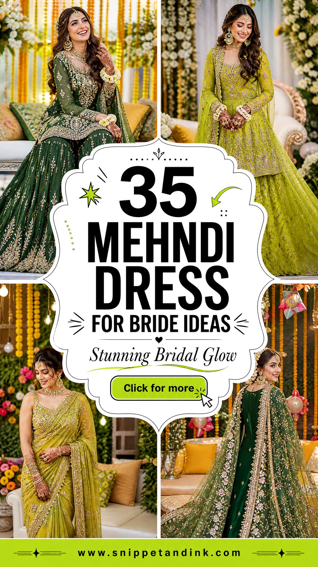 35 Mehndi Dress for Bride Ideas for a Stunning Look - 35 Mehndi Dress for Bride Ideas for a Stunning Look
