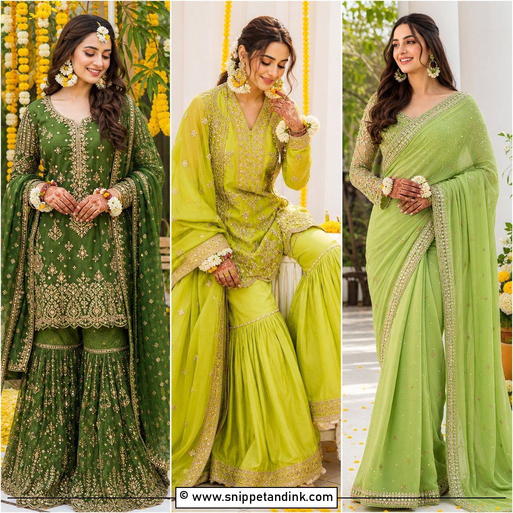 35 Mehndi Dress for Bride Ideas for a Stunning Look