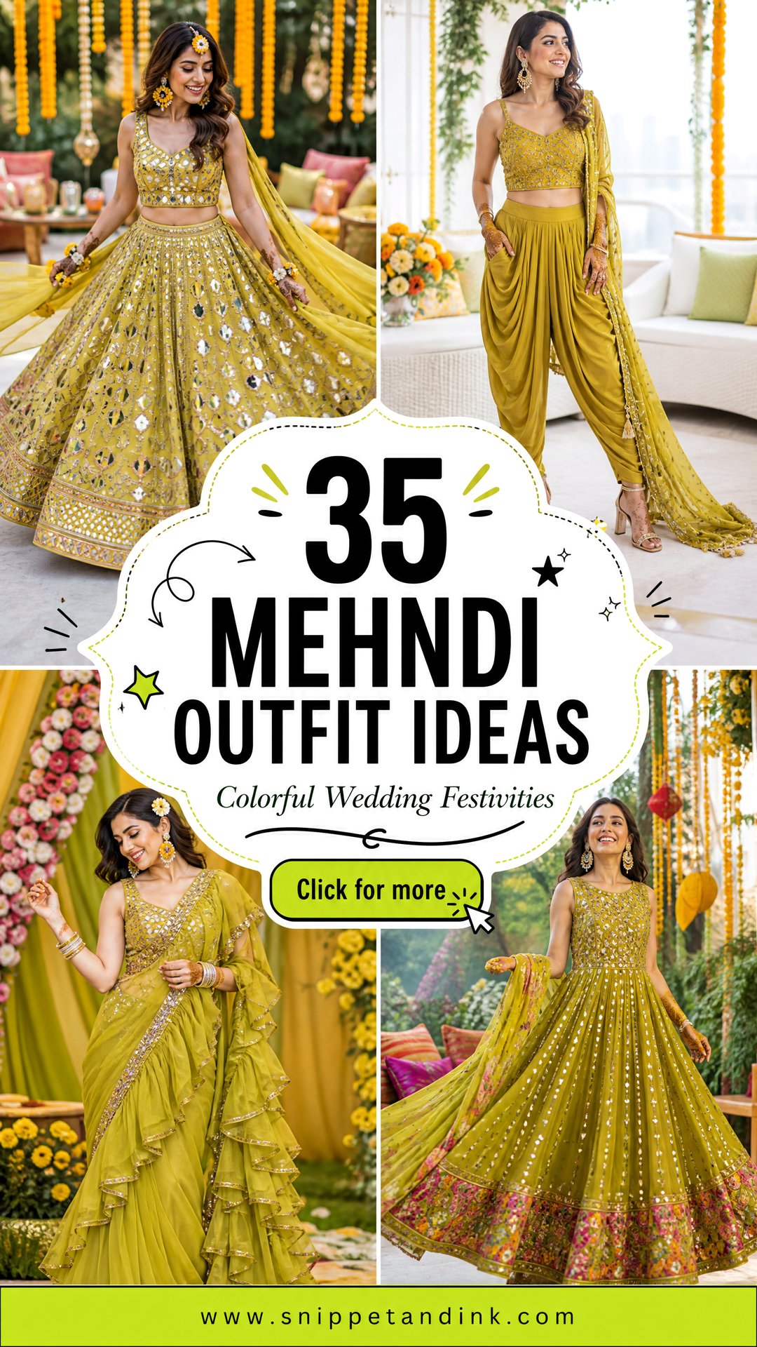 35 Mehndi Outfit Ideas for Colorful Wedding Festivities - 35 Mehndi Outfit Ideas for Colorful Wedding Festivities