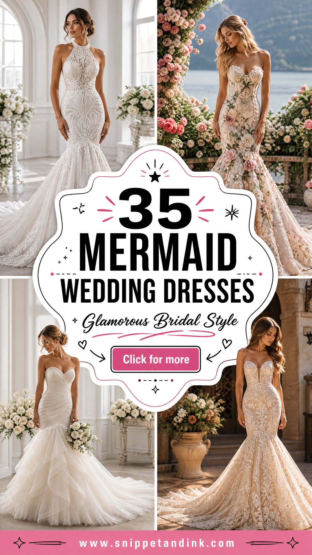 35 Mermaid Wedding Dresses for Glamorous Bridal Style - 35 Mermaid Wedding Dresses for Glamorous Bridal Style